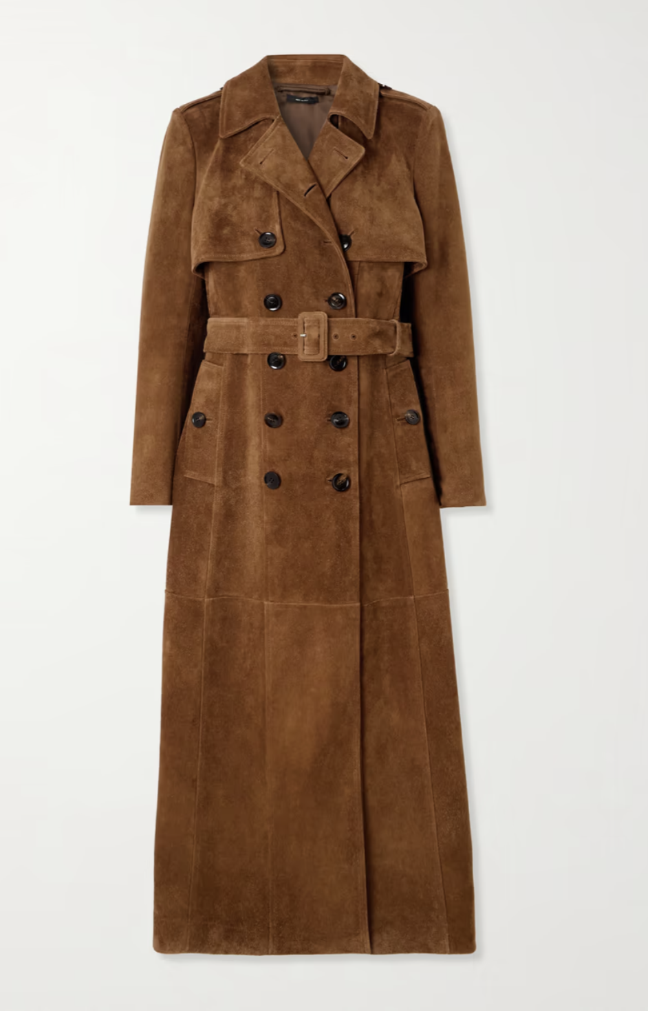 Suede trenchcoat