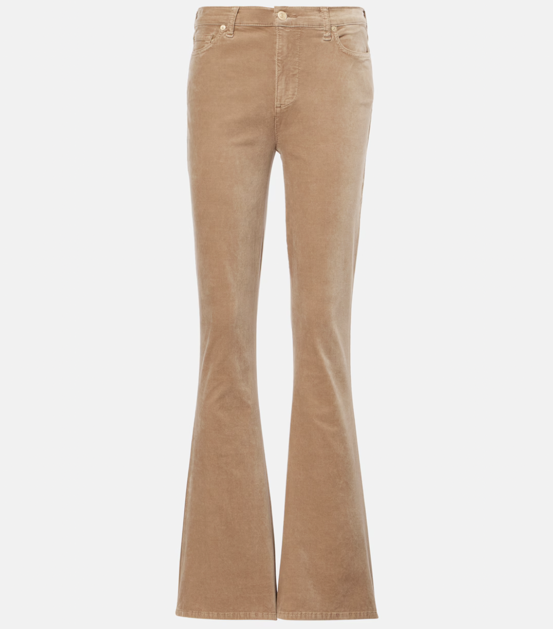 Ali high-rise velvet flare jeans